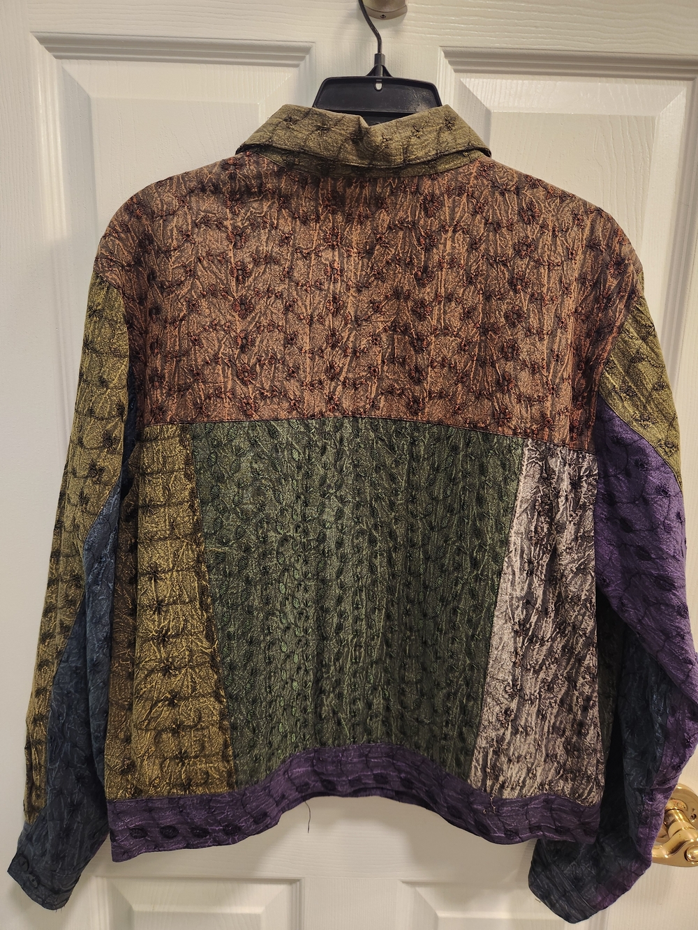 Women's Multicolor Patchwork Pattern Jacket - Picture 5 of 7